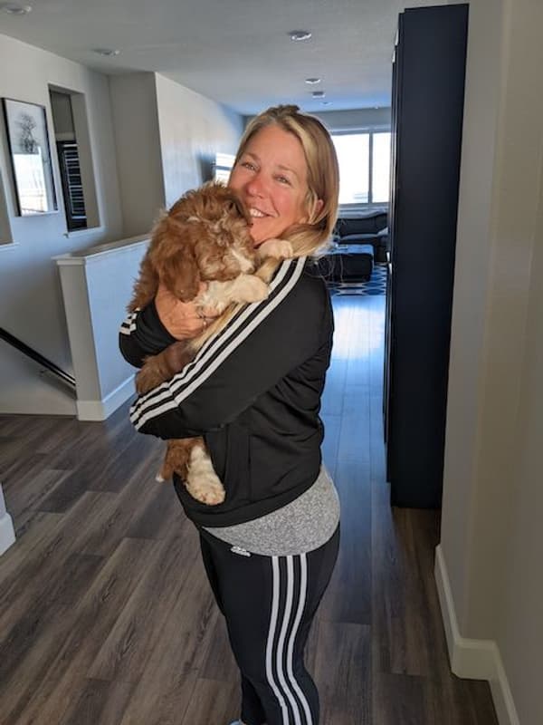 Customer photo of Aussiedoodle puppy from Michelle R.