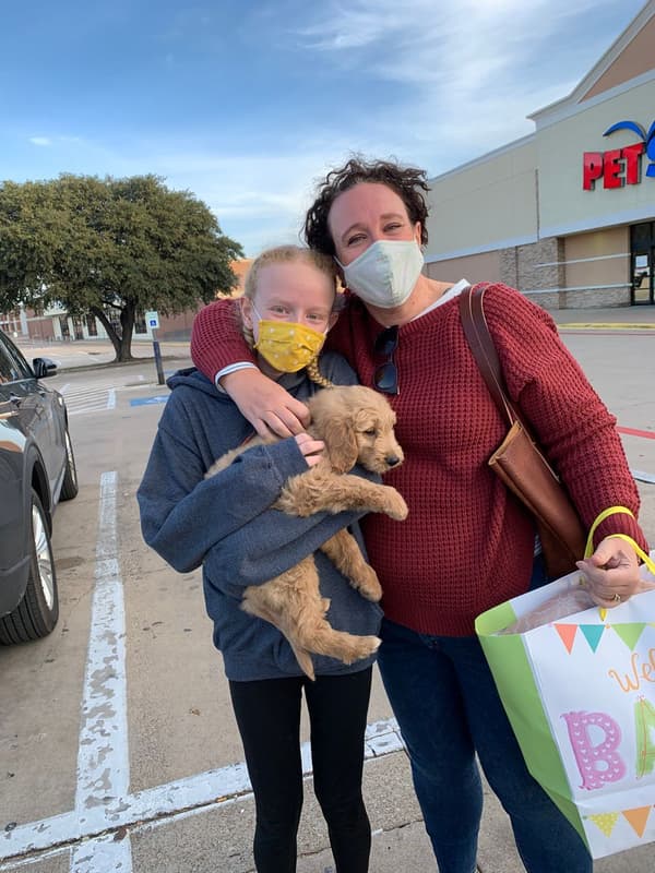 Customer photo of Goldendoodle puppy from Angela M.