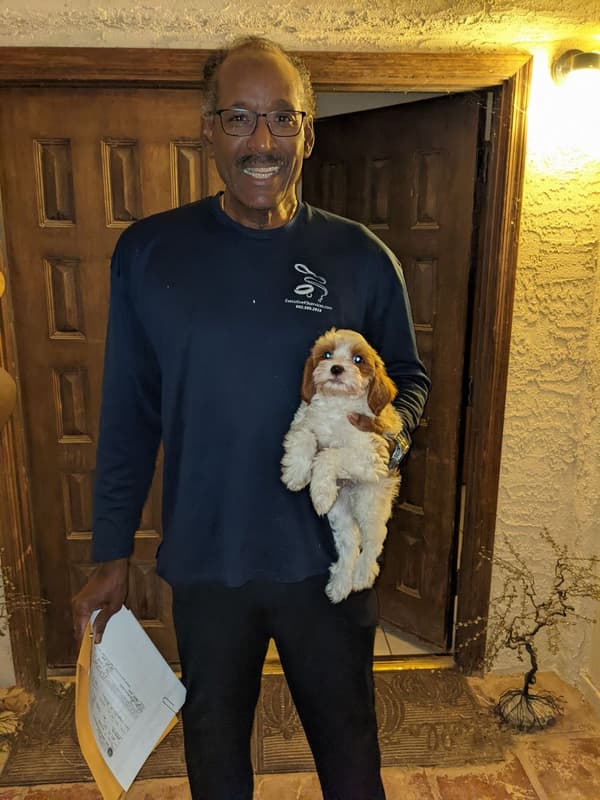 Customer photo of Cavapoo puppy from Lynne G.