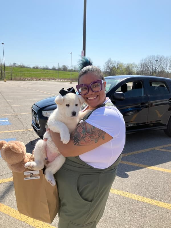 Customer photo of Akita puppy from Kimberly W.