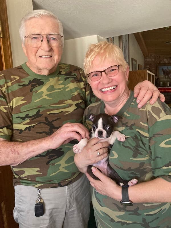 Customer photo of Boston Terrier puppy from Gigi T.