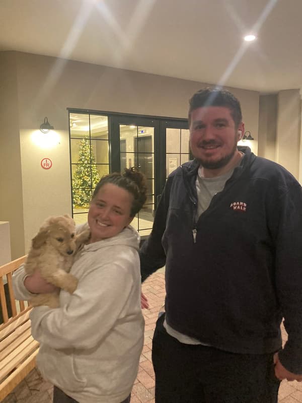 Customer photo of Goldendoodle puppy from Christopher H.