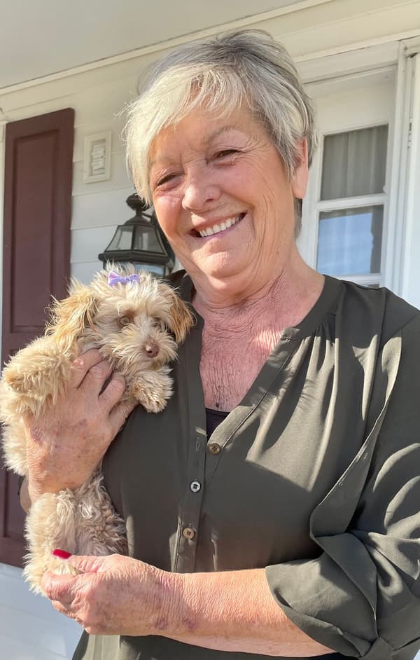 Customer photo of Aussiedoodle puppy from Karen H. 