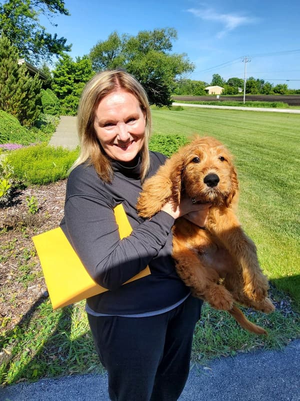 Customer photo of Goldendoodle puppy from Sharon S.