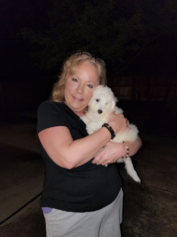 Customer photo of Bichon Frise puppy from Sharon T.