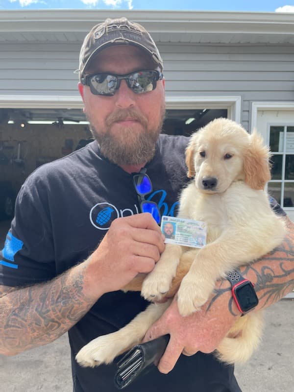 Customer photo of Golden Retriever puppy from Jeremy Z.