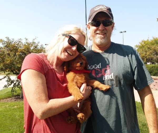 Customer photo of Goldendoodle puppy from Laurie K.