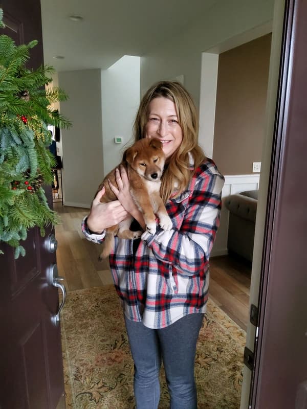 Customer photo of Shiba Inu puppy from Tracy G.