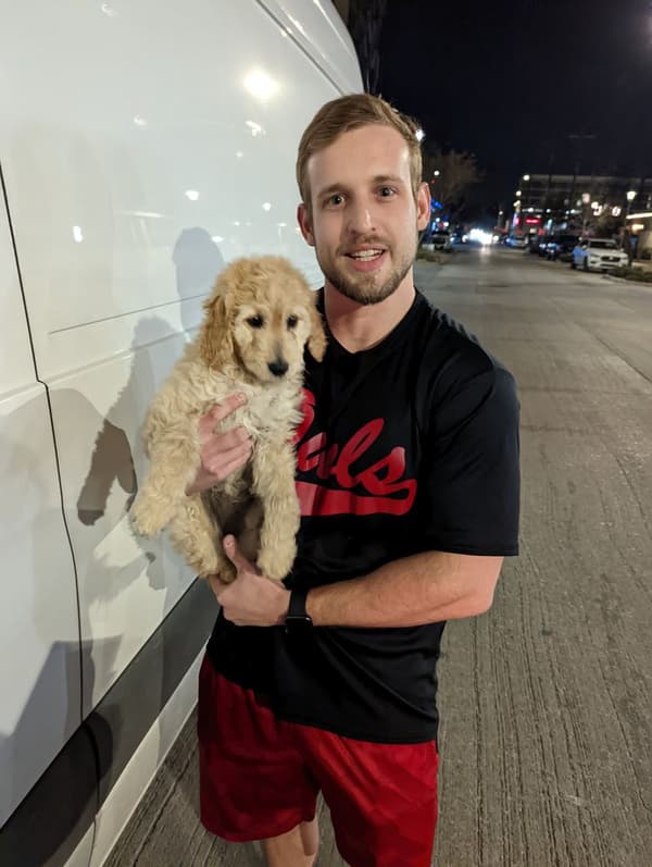 Customer photo of Goldendoodle puppy from Zach T.