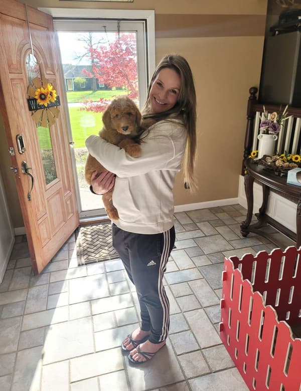 Customer photo of Goldendoodle puppy from Miranda K.
