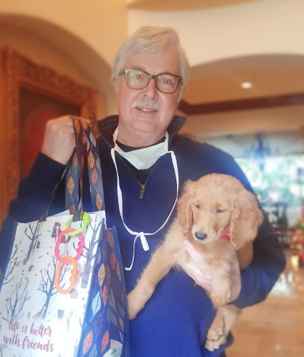 Customer photo of Goldendoodle puppy from Javier L.