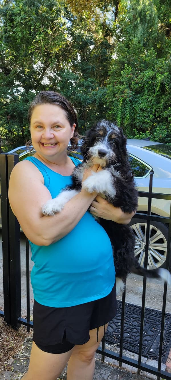 Customer photo of Aussiedoodle puppy from Linda M.