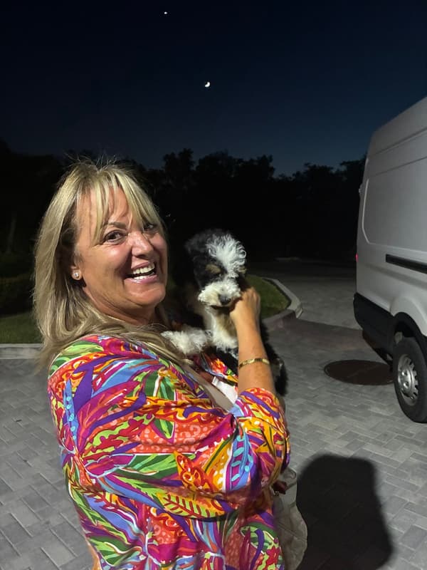 Customer photo of Bernedoodle puppy from Jeanine M.