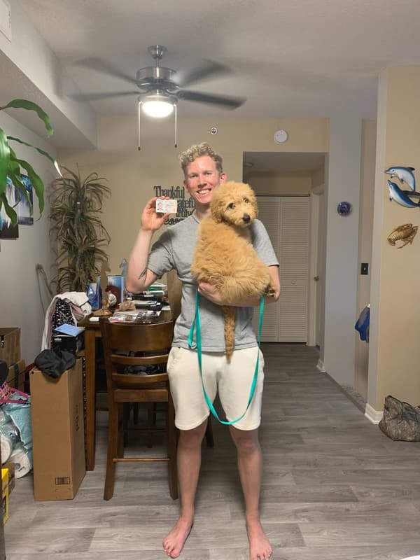 Customer photo of Goldendoodle puppy from Colton B.
