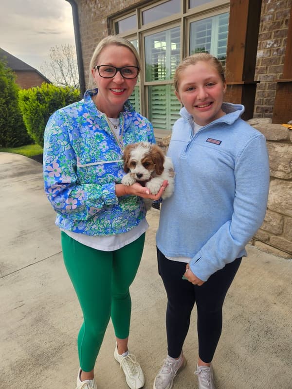 Customer photo of Cavapoo puppy from Heather J.