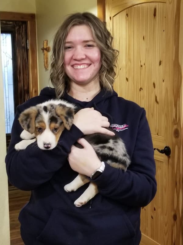 Customer photo of Auggie puppy from Breaunna C.