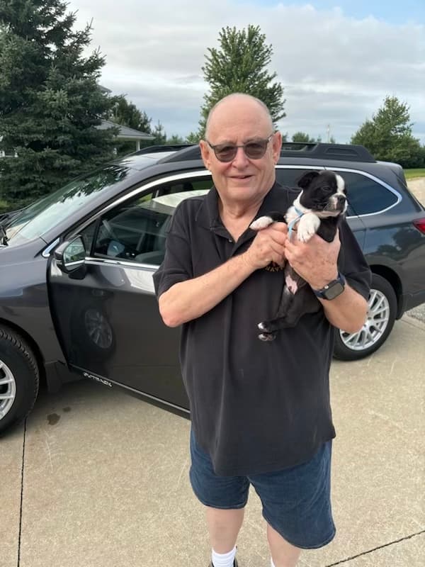 Customer photo of Boston Terrier puppy from Stephen D.
