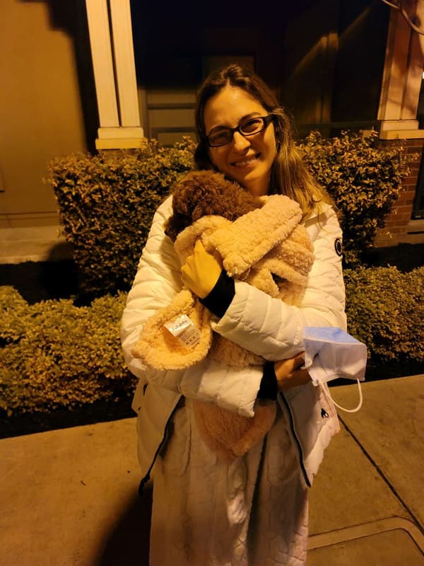 Customer photo of Goldendoodle puppy from Monica C.