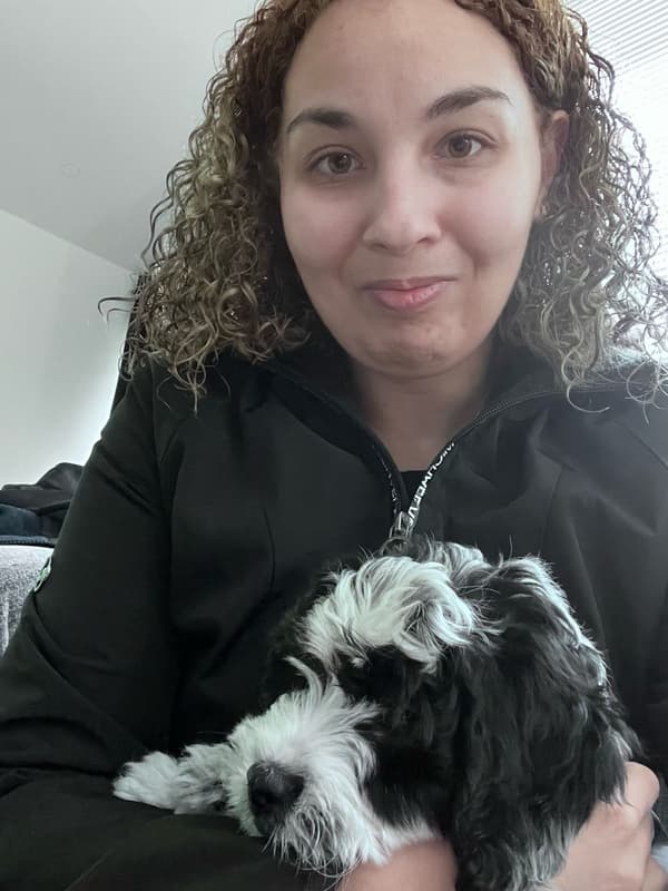 Customer photo of Cavapoo puppy from Justina B.