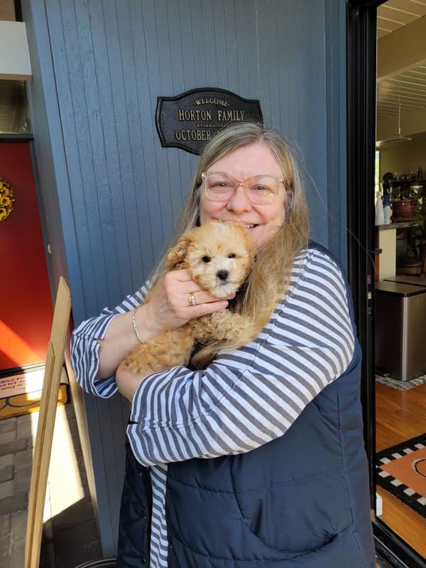 Customer photo of Cavapoo puppy from Lisa H. 