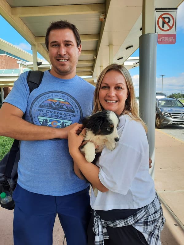 Customer photo of Australian Shepherd puppy from Lana & Alex B.