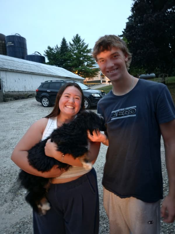 Customer photo of Bernedoodle puppy from Jenelle G.