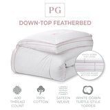 Down-Top Featherbed Mattress Topper - Pink