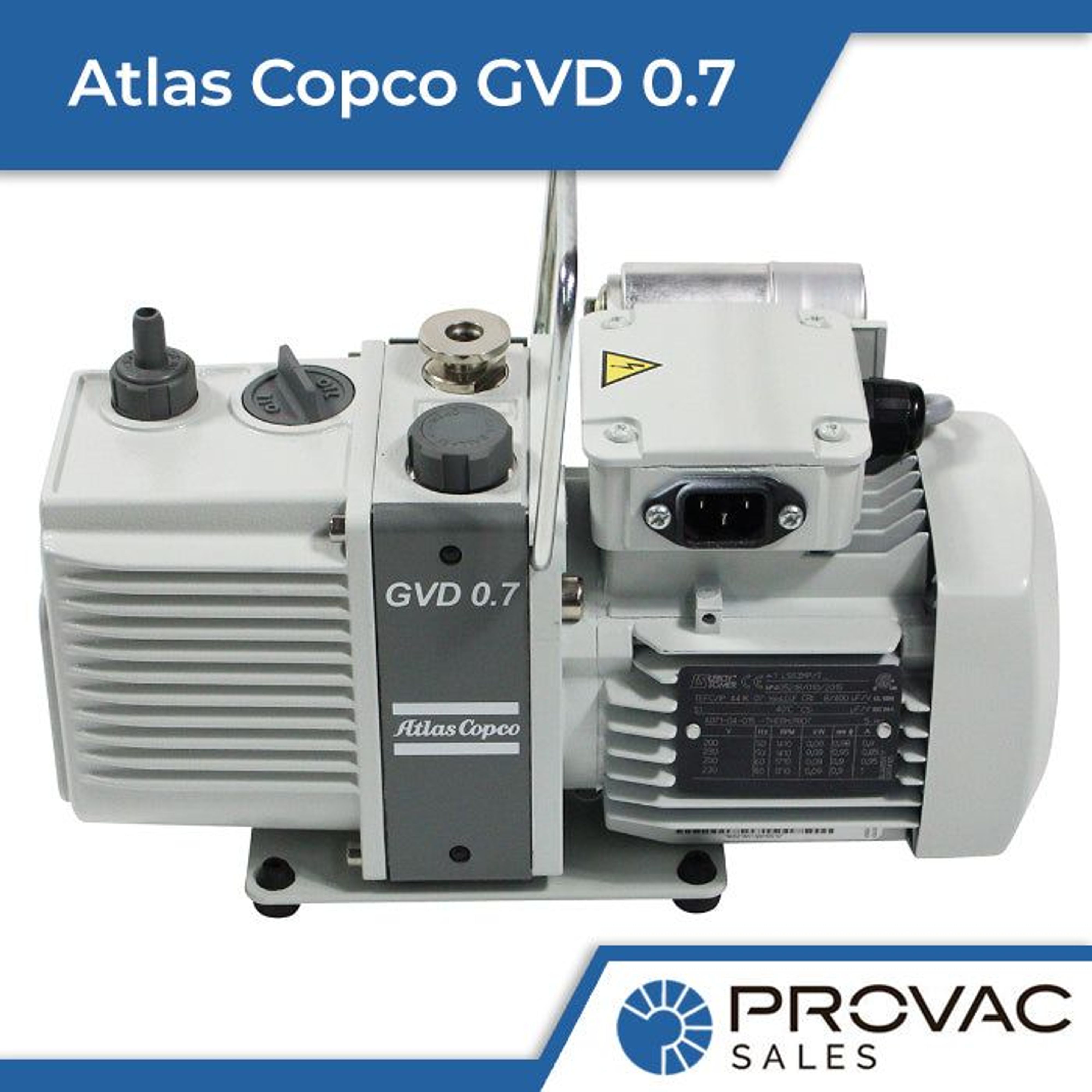 On Sale Now: Atlas Copco GVD 0.7 Rotary Vane Pump Background