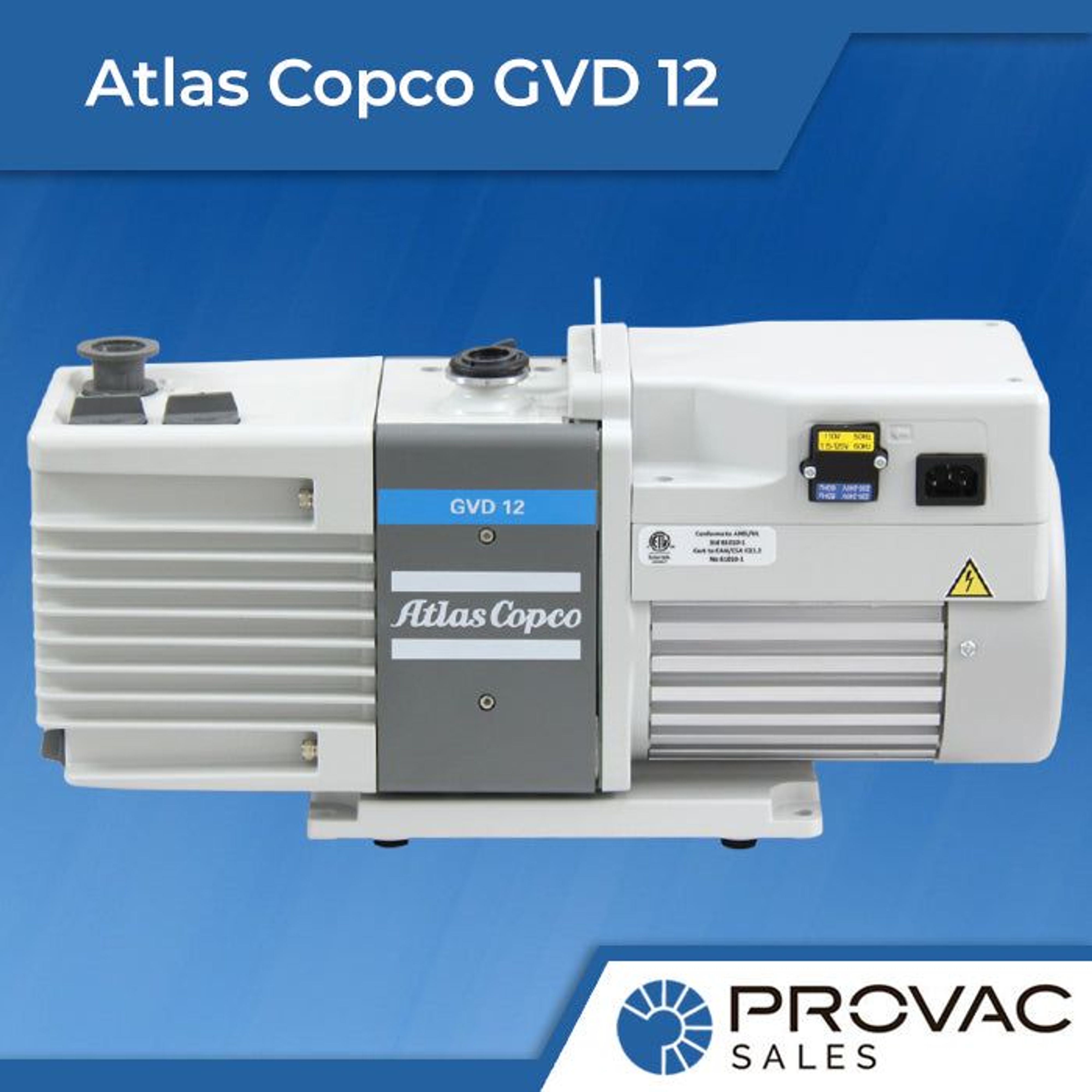 On Sale Now: Atlas Copco GVD 12 Rotary Vane Pump Background