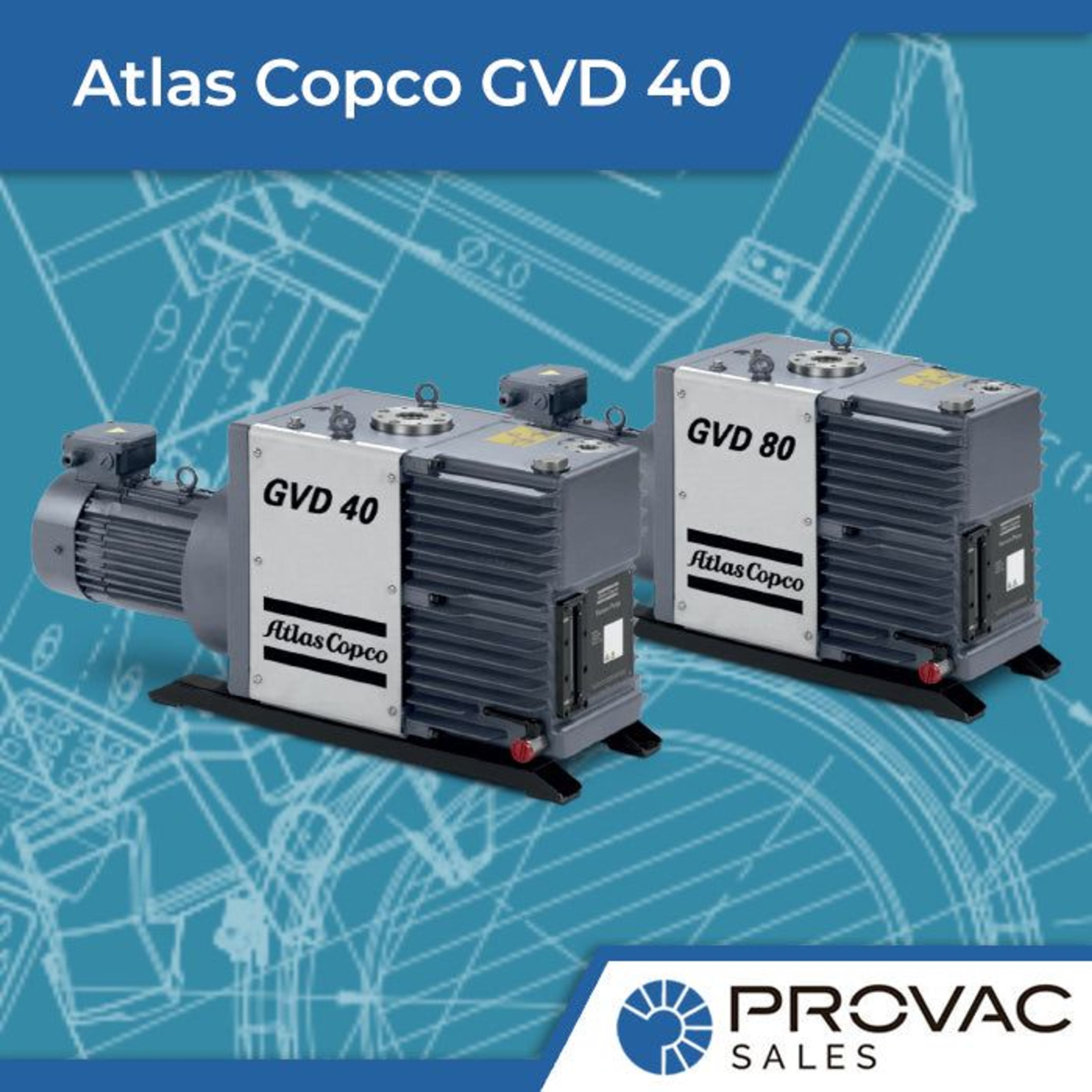 On Sale Now: Atlas Copco GVD 40 Rotary Vane Pump Background