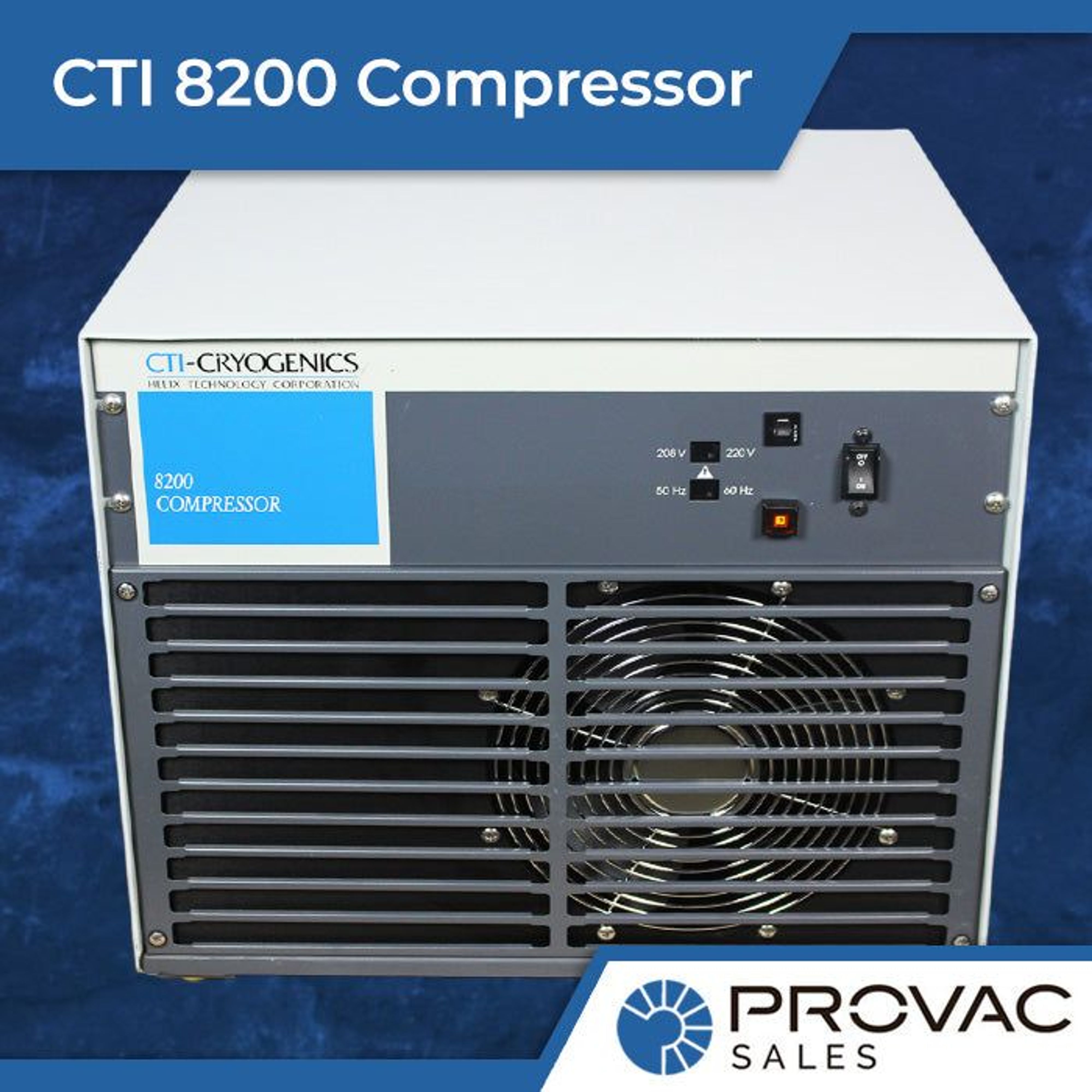 CTI 8200 Cryo Pump Compressor Background