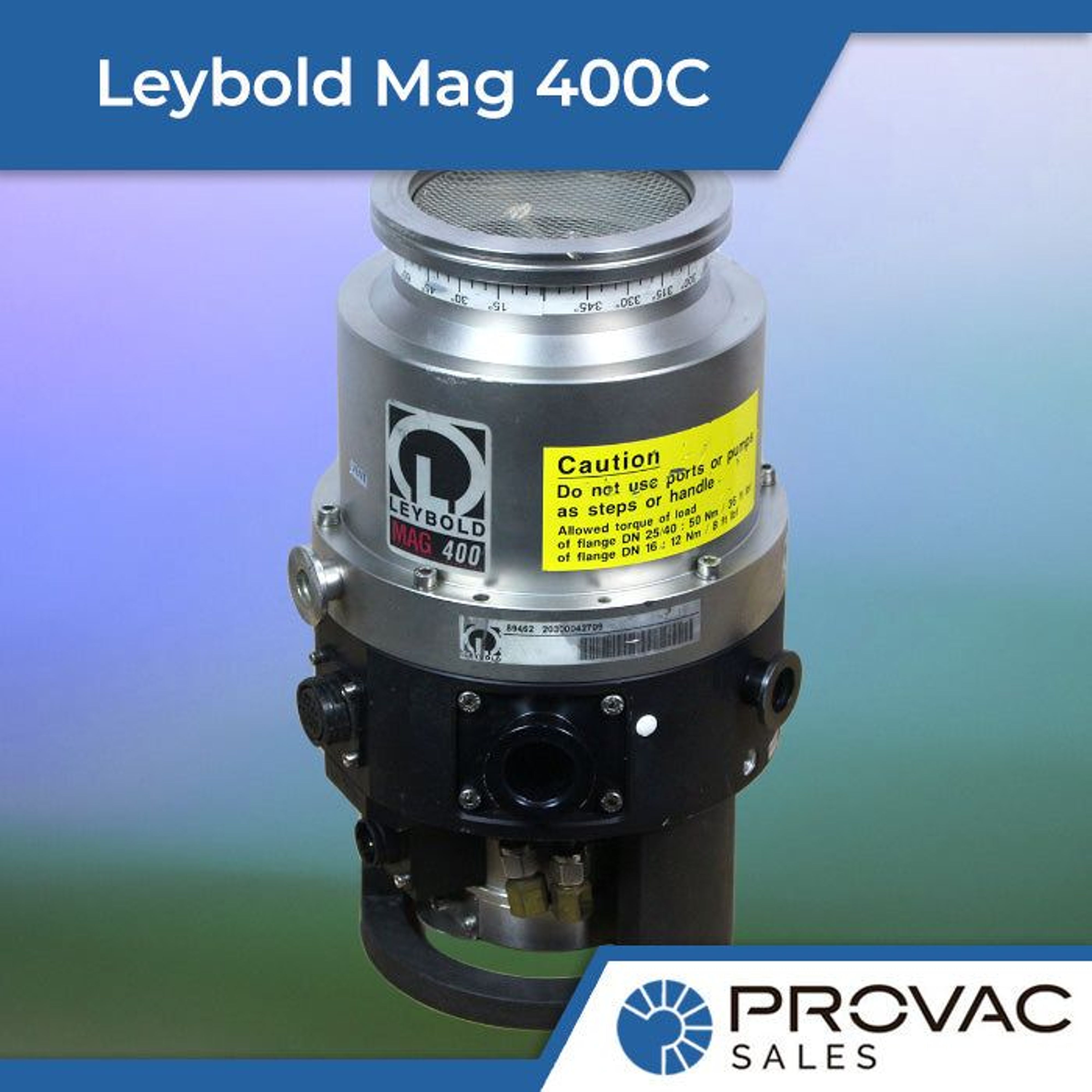 Leybold Mag 400C Turbomolecular Pump Background