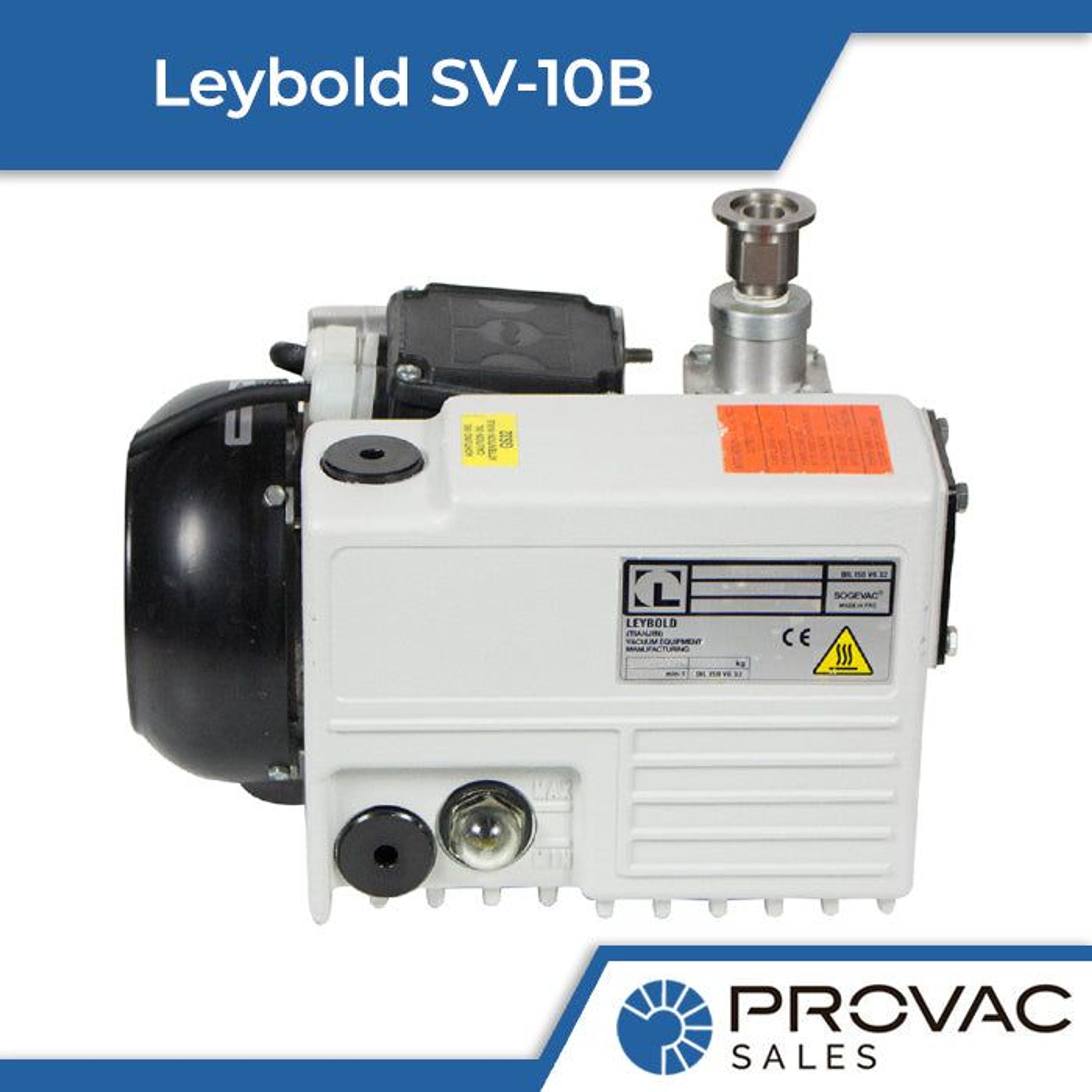 Leybold SV-10B Vane Pump: Rebuilt, In Stock, Ready To Ship Background