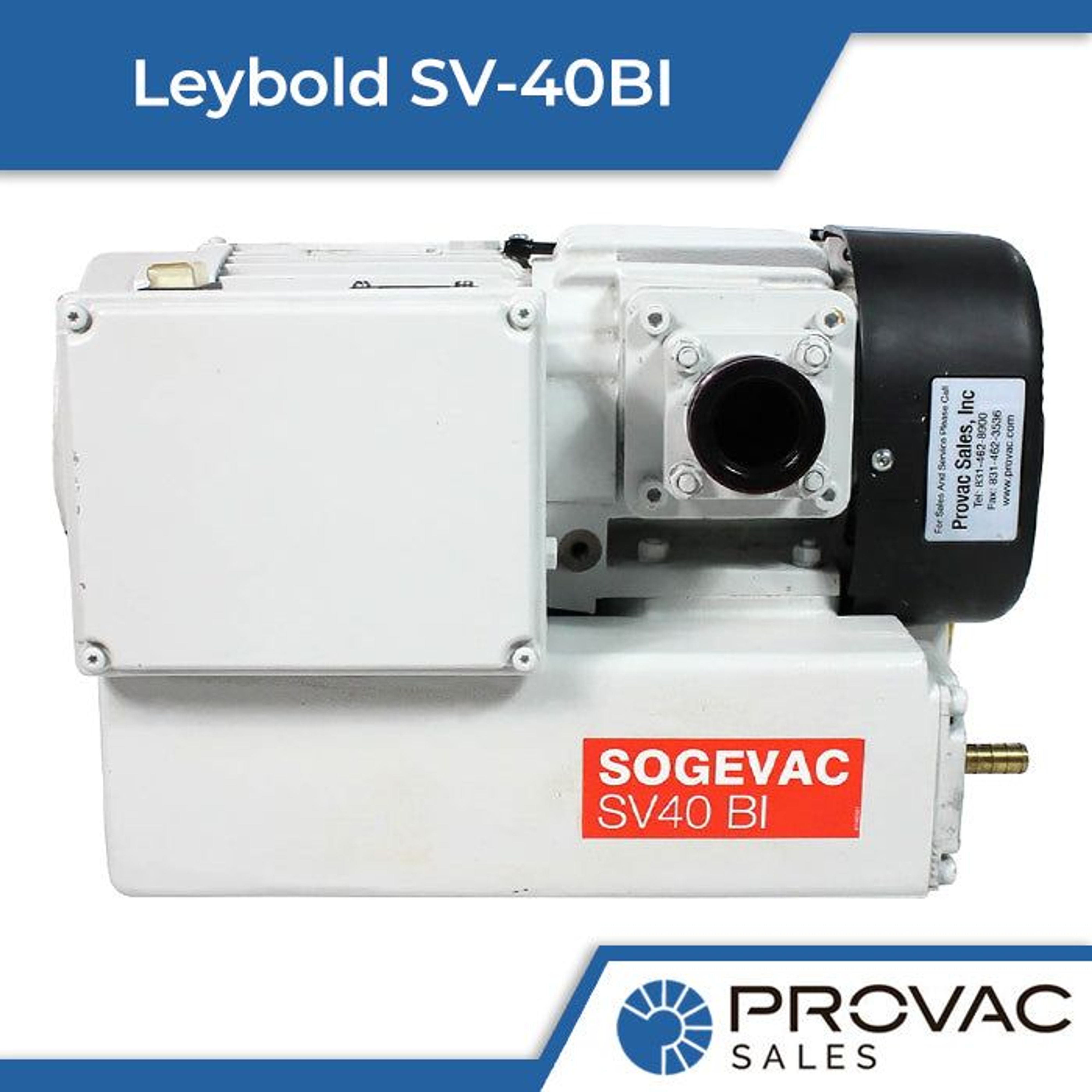 Leybold SV-40BI Vane Pump: Rebuilt, Ready To Ship, In Stock Background