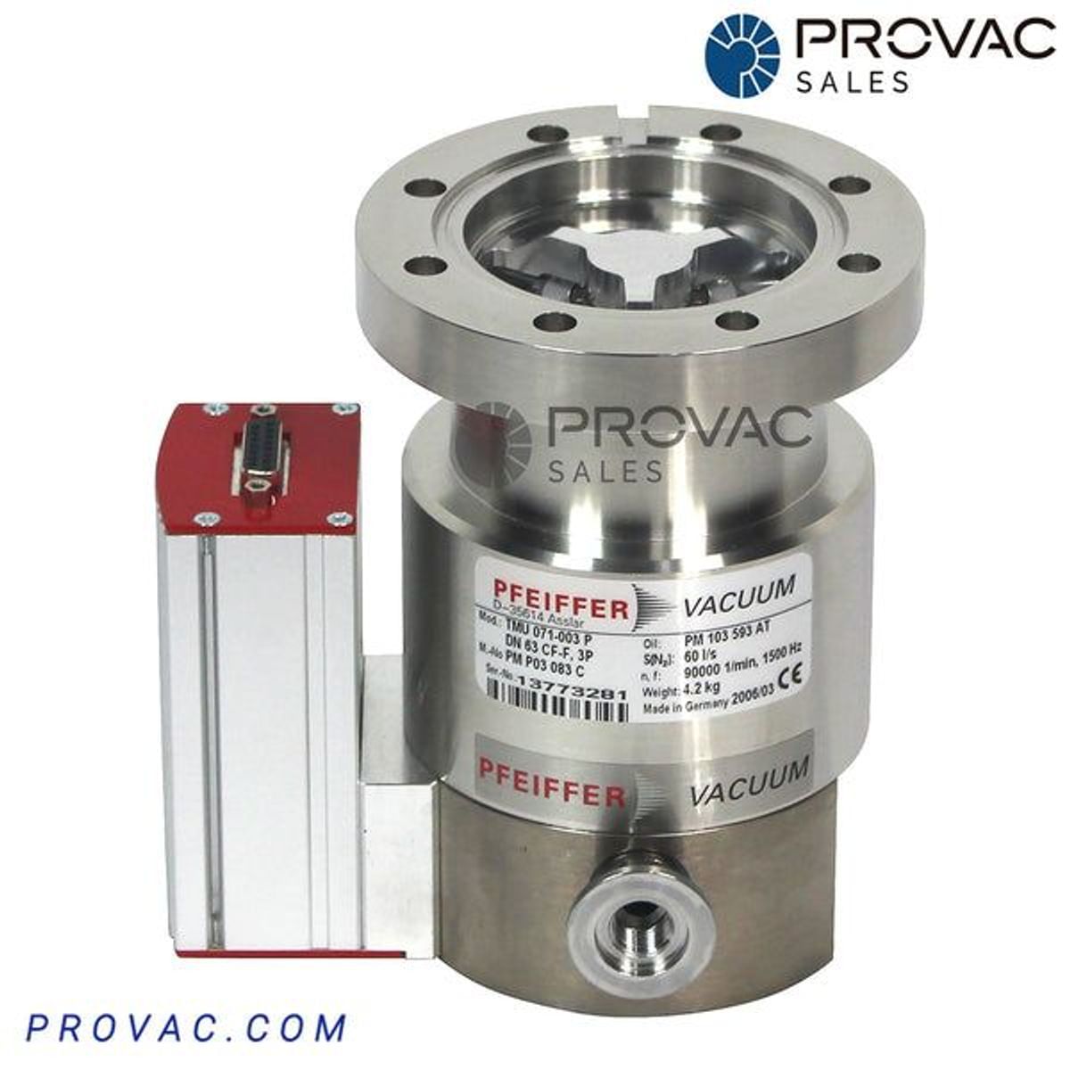 Pfeiffer TMU-071-003P Turbo Pump with TC100, Rebuilt Image 1