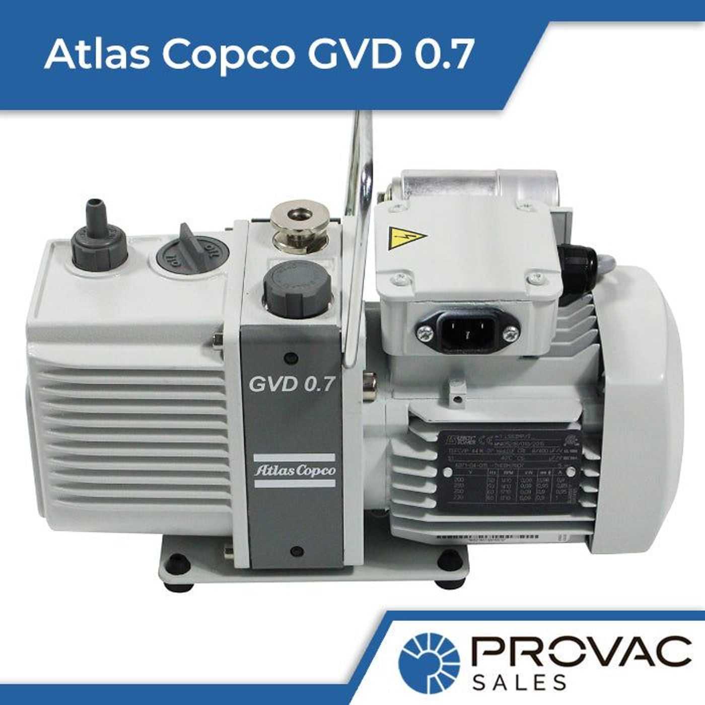 On Sale Now: Atlas Copco GVD 0.7 Rotary Vane Pump