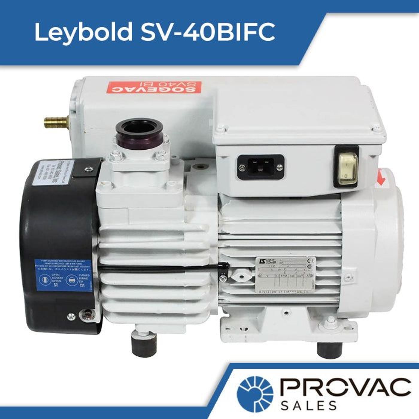 Leybold SV-40BIFC Vane Pump: In Stock, Ready To Ship