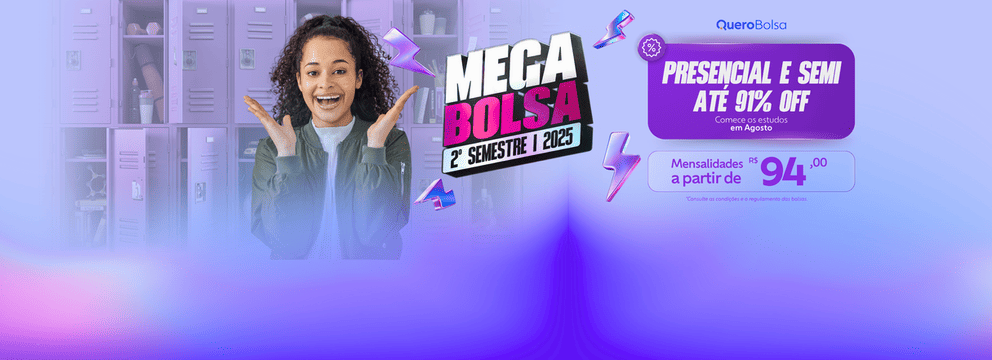 Estude Presencial e Semi com até 91% OFF