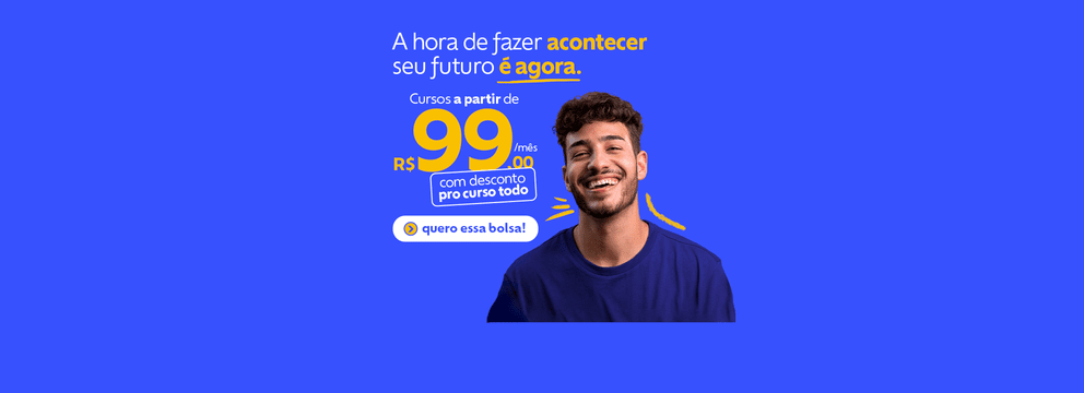 Cursos a partir de 99 reais