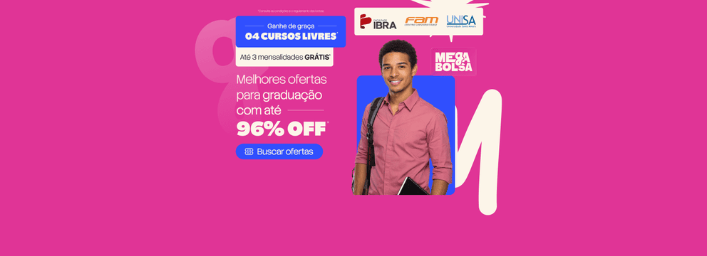 Até 96% OFF! Mega Bolsa + Collab