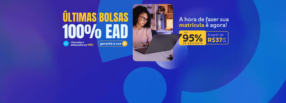 Últimas Vagas 100% EAD