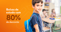 Bolsas de estudo com 80% OFF