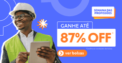 Ganhe até 87% OFF!