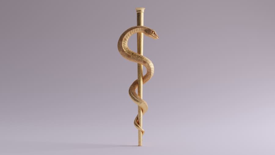 bastão de esculápio símbolo da medicina cobra serpente - Revista Quero