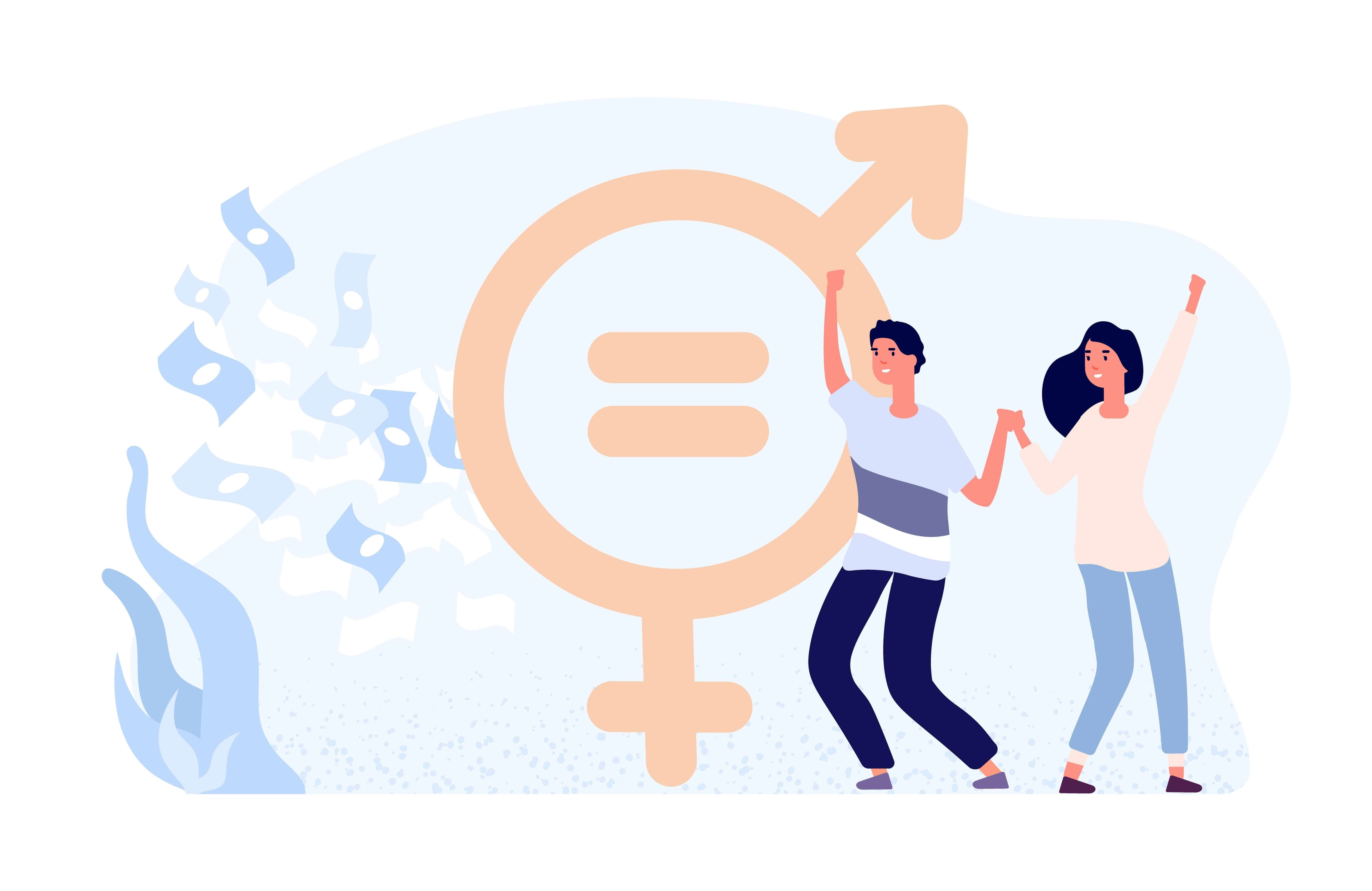 ilustração igualdade de gênero