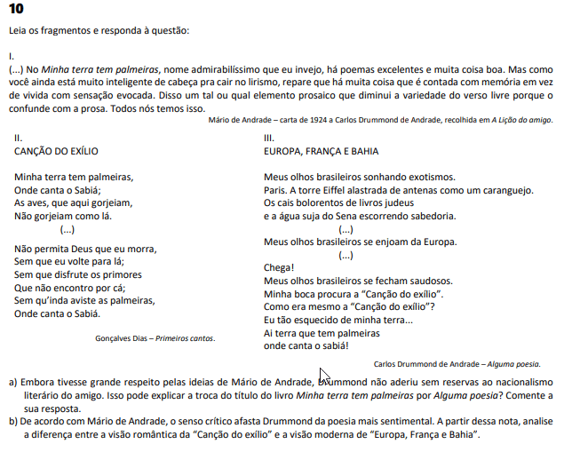 caderno de questões Fuvest 2023