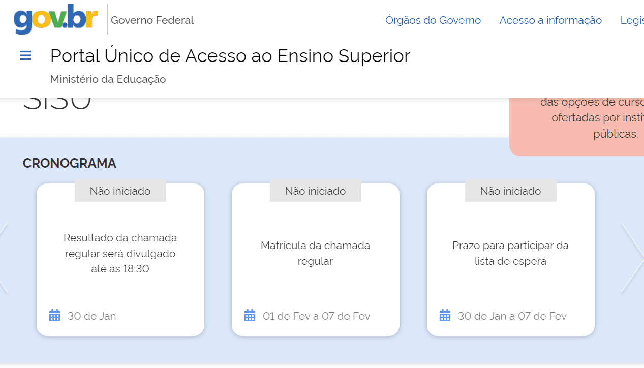 Resultado do Sisu 2024 será divulgado até às 18h30, segundo MEC