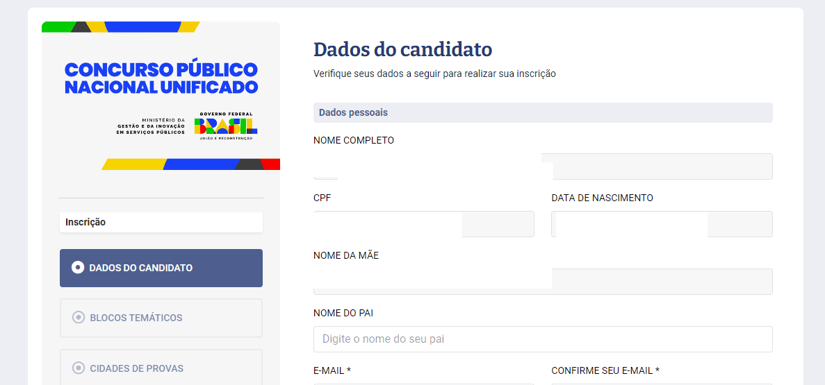 inscrição cnu