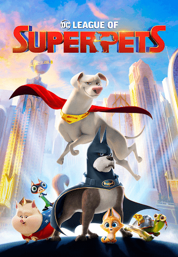 Capa do filme Liga dos Super pets; veja 10 filmes infantis de 2022 para assistir com as crianças