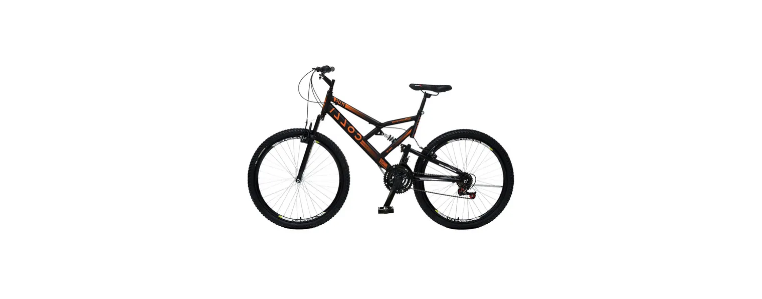 Bicicleta Colli GPS Aro-26 Com Dupla Suspensão, 36 Raias, 21 Marchas e  Freios V-Brake - Laranja